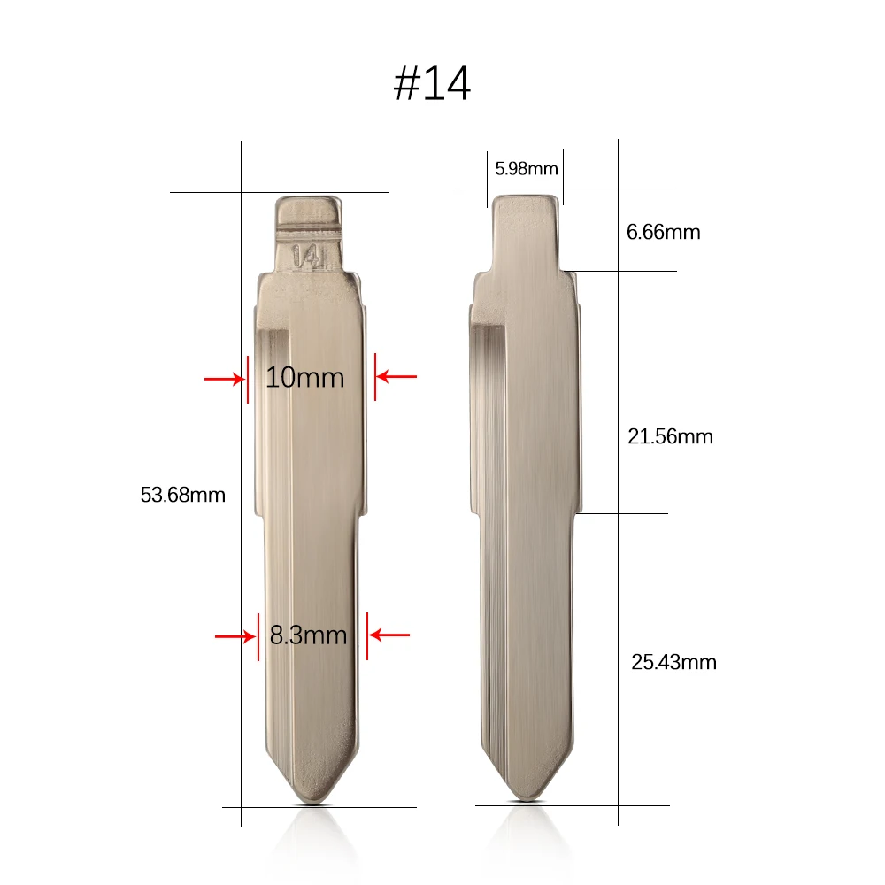 Фото Металлический пустой ключ LISHI Uncut KD VVDI JMD 10 шт./лот, дистанционный ключ #12 #14, лезвие ключа ISU5 для ISUZU, автомобильный флип-ключ, слесарный инструм... №3