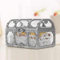 12pcs gold silver treasure chest candy box gift storage wedding packing boxes creative jewelry ring necklace case organizer