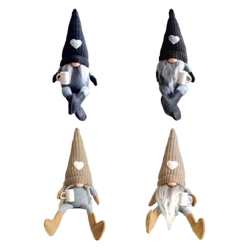 

Рождественский кофейный гном для куклы, милый мини-эльф, карликовый орнамент, аксессуар для спальни, гостиной, украшение