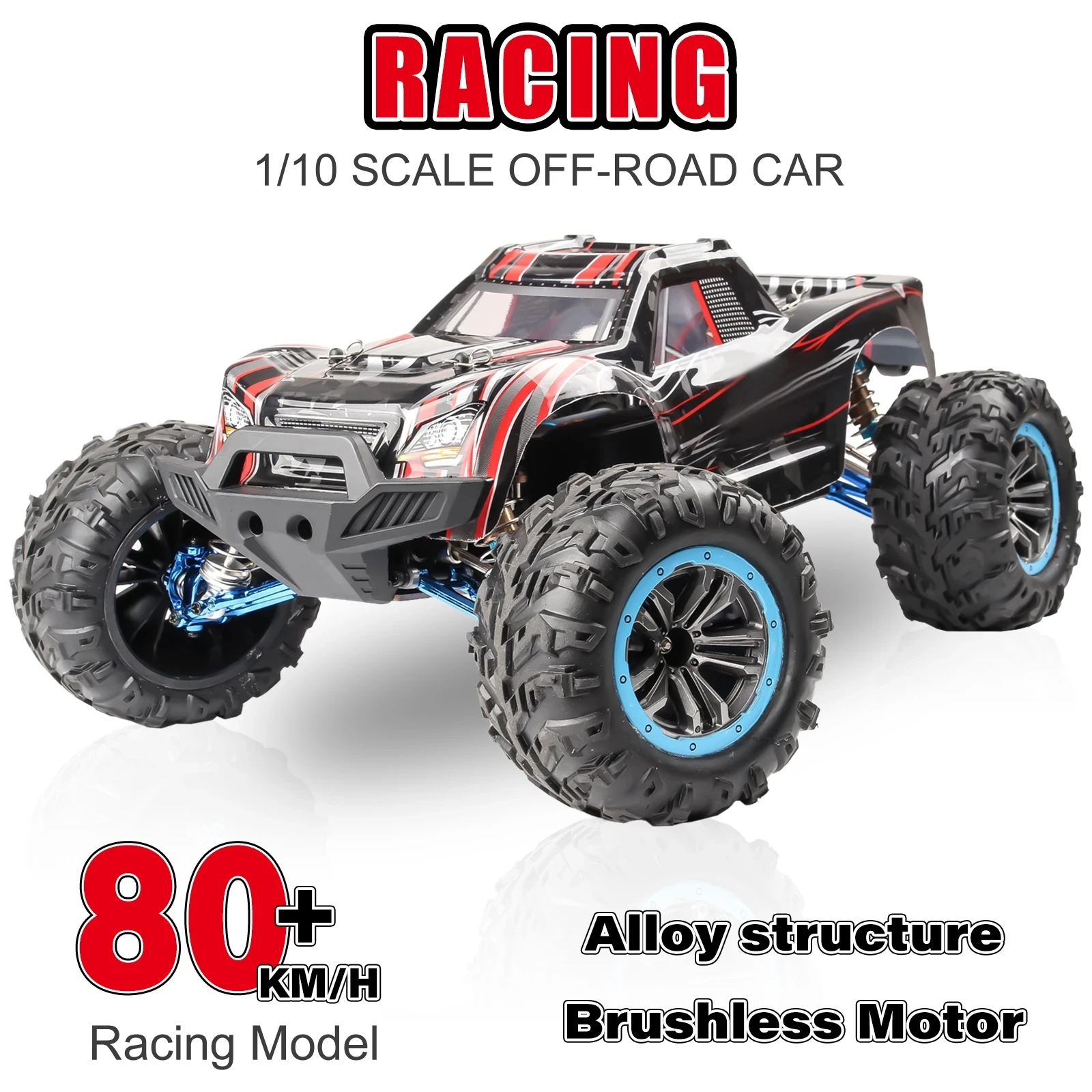 

1/10 Off-road Car RC Racing Climbing Car 4WD RTR 2.4Ghz 80km/h Brushless Car With Differential Lock Alloy Frame Gifts Toys KId