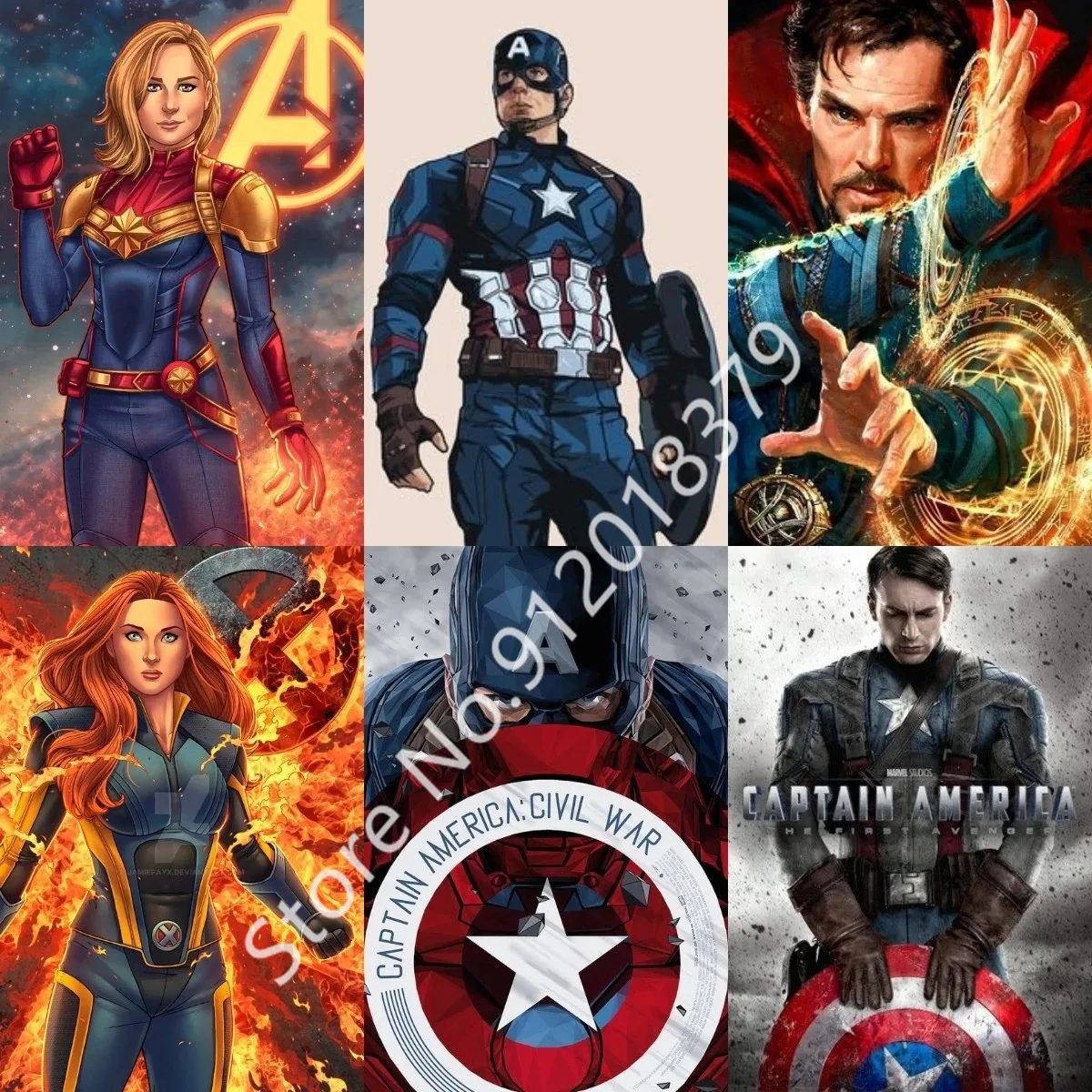 

Captain America Diamond Painting Avengers Disney Marvel Cartoon Themed Embroidery Hobby Art Mosaic Kit Home Decor