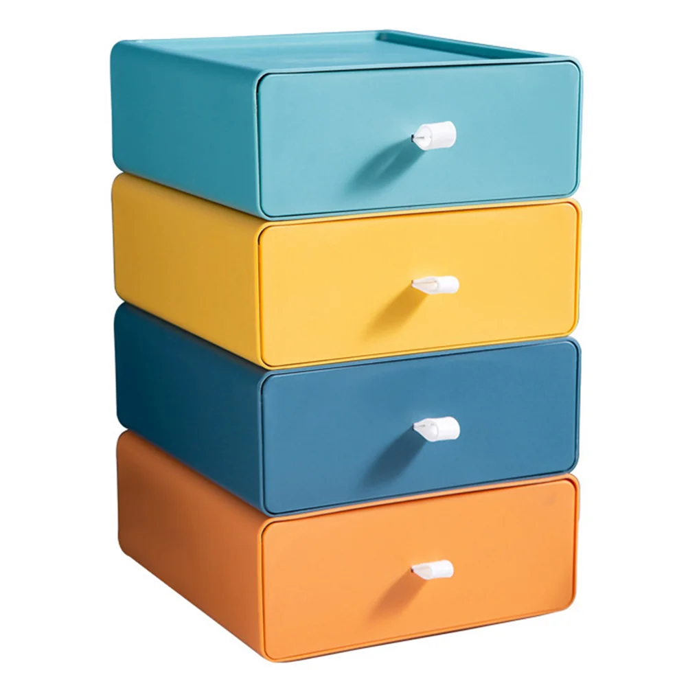 

4pcs Practical Drawer Boxes Table Storage Boxes Desktop Storage Drawers Mini locker