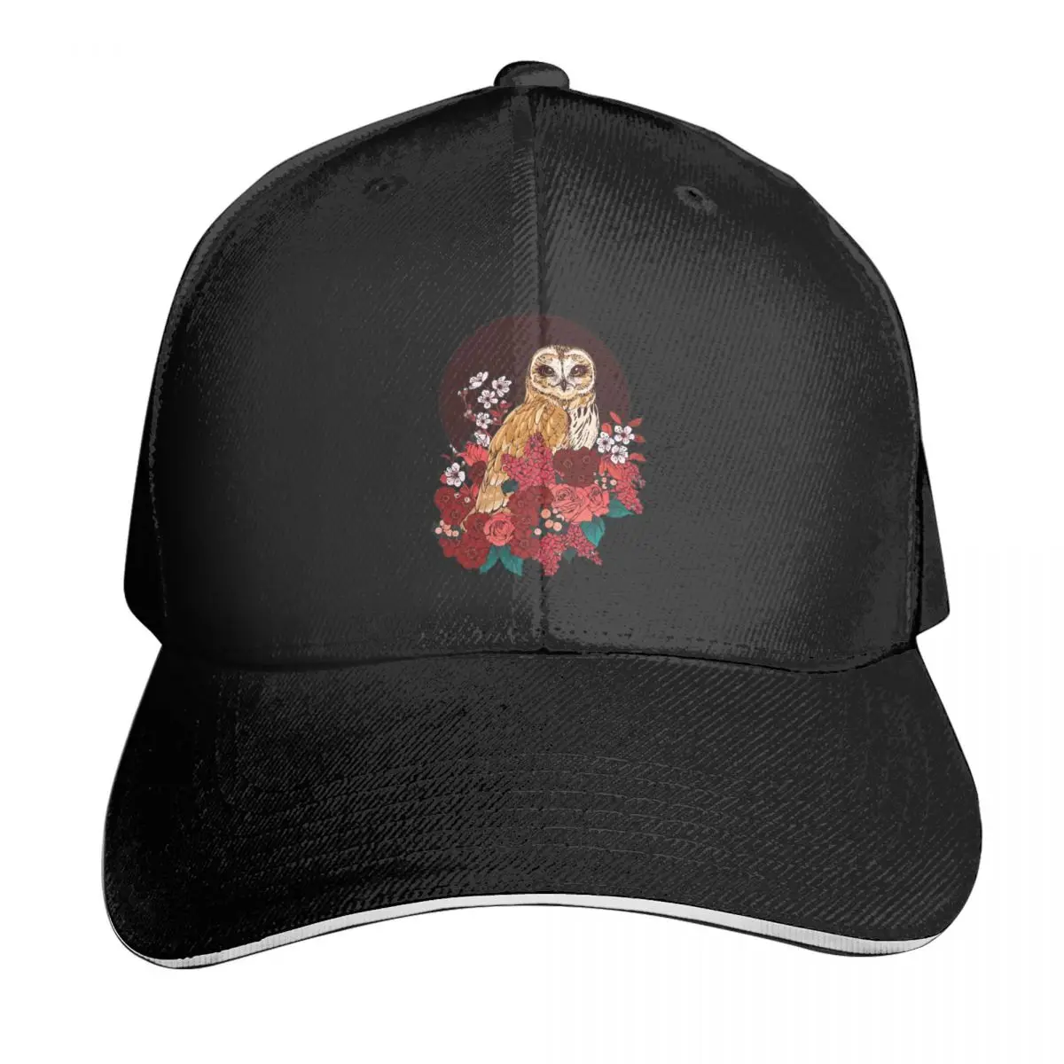 

Owl Floral Eclipse Casquette, Polyester Cap Trendy Moisture Wicking For Daily