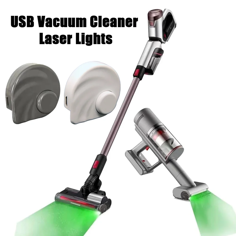Vacuum cleaner green light Household Hidden Pet Hair Cats Dog Fur Dust Display USB LED Lamp Universal Parts with battery