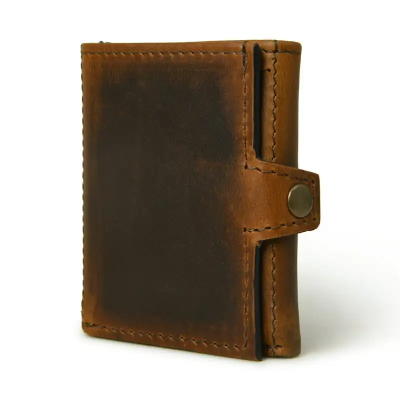 

Full Grain Leather Trifold Wallet for Men Minimalist Wallet Slim Card Holder Gifts for Men (with Coin Pocket)