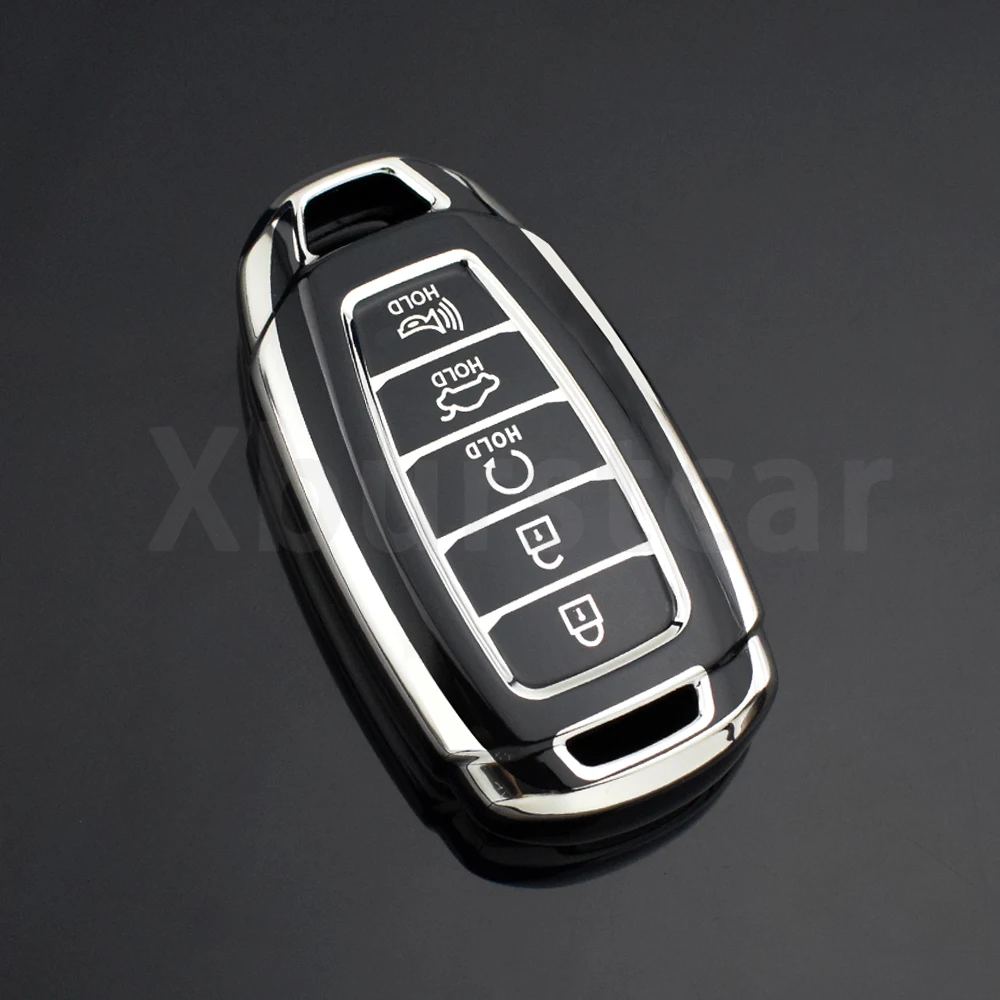 

Чехол для автомобильного ключа Hyundai Solaris Sonata Palisade Kona Creta I20 I30 greataccent Atos IX35 IX25 Elantra 5 кнопок