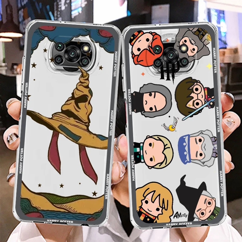 

Wand Potters Logo Harries Phone Case For Xiaomi Mi Poco X4 X3 X2 NFC F4 F3 GT M5 M5s M4 M3 Pro C40 C3 5G Transparent Cover