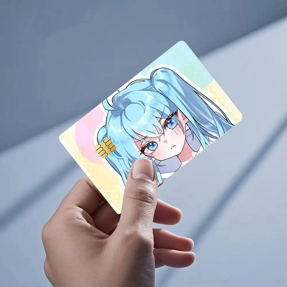 Фото Наклейки-пленки arahashi tabi VTuber StelLive для кредитных и дебетовых карт, водонепроницаемые стикеры №3