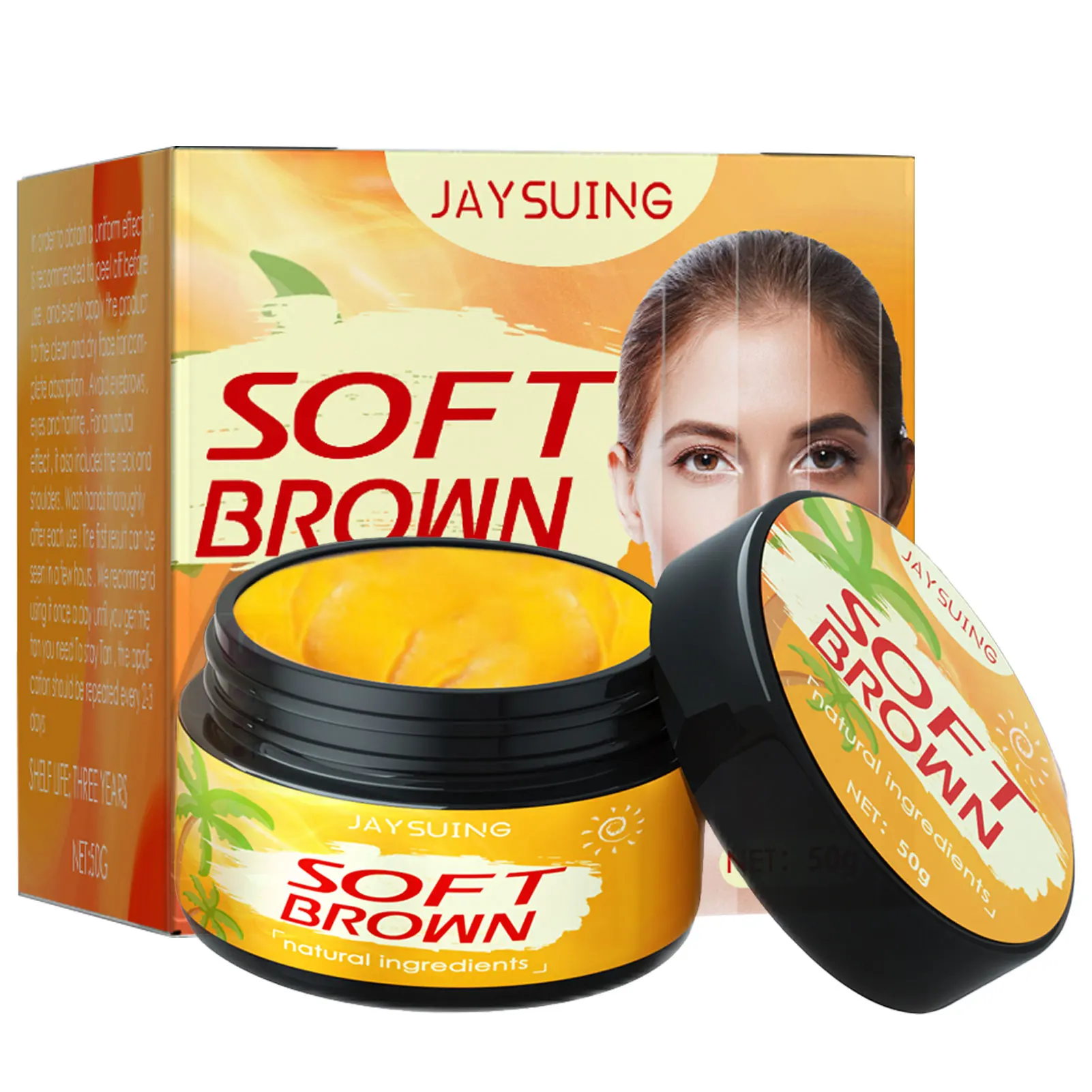 

50 г крем для самозагара для использования на открытом воздухе, гель для загара, восстанавливающий Летний Пляжный портативный крем для загар...