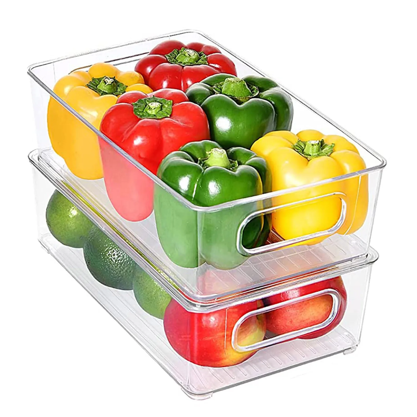 

PET Refrigerator Food Storage Containers With Lid Kitchen Separate Freezer Seal Bin For Vegetable Fruit Meat Fresh Box Organizer