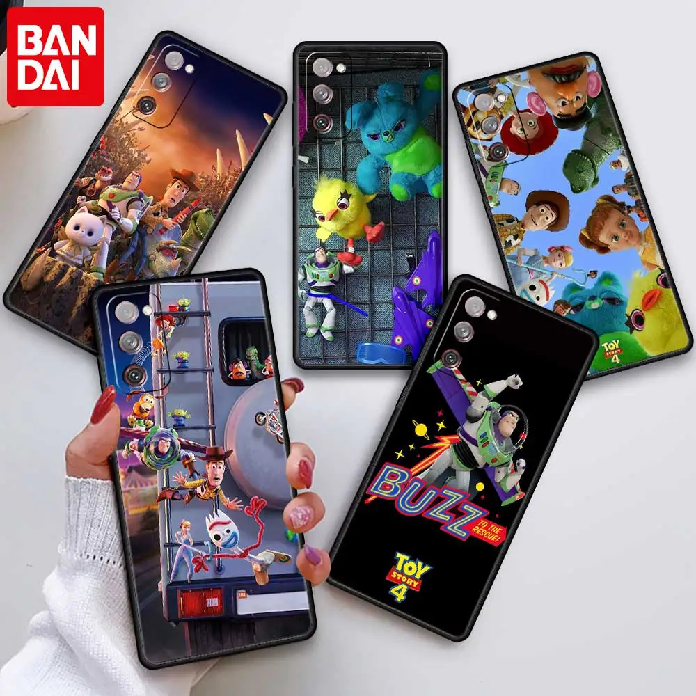 

Black Silicone Case for Samsung Galaxy S21 S20 FE S22 Ultra S10 S9 S10e S8 Plus S7 Edge Soft Phone Cover Toy Story Cartoon Anime