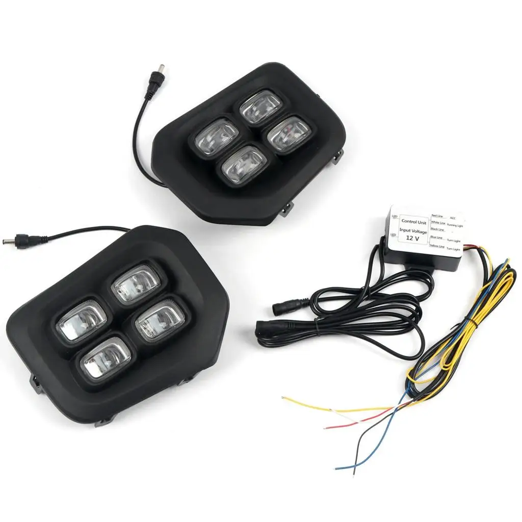 

2Pcs Automotive 12 Drl Lights Fog Lamp 016 2017 20 Installation Shockproof Spare Parts Professional