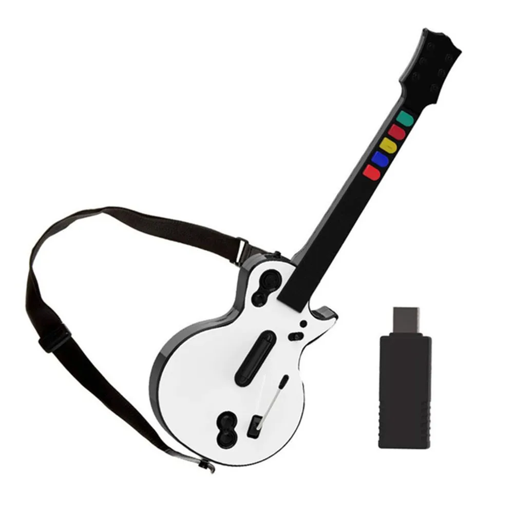 

2 in 1 Guitar Pattern Gamepad Controller with Adjustable Strap for PC PS3 Guitar Hero Game Accessories