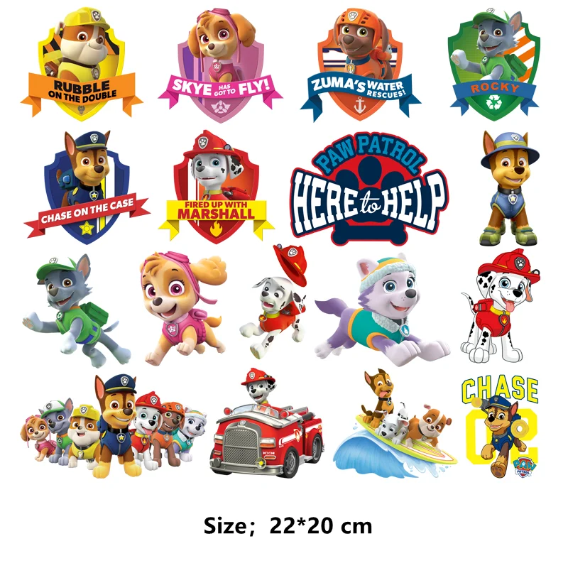 Детские нашивки для одежды в стиле аниме Щенячий патруль с утюгом на заказ