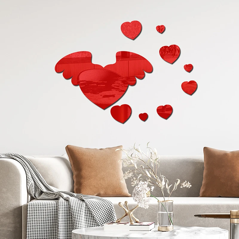 Поднимите свое пространство с любовью и стилем — красные темно-синие наклейки на