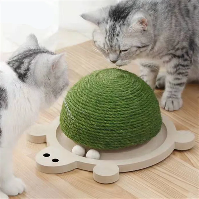 

Sisal Cat Scratcher Board Mat Durable Ball Toys For Cats Scratching Accessories Cat Scraper Wood Claw Sharpener Pet Supplies