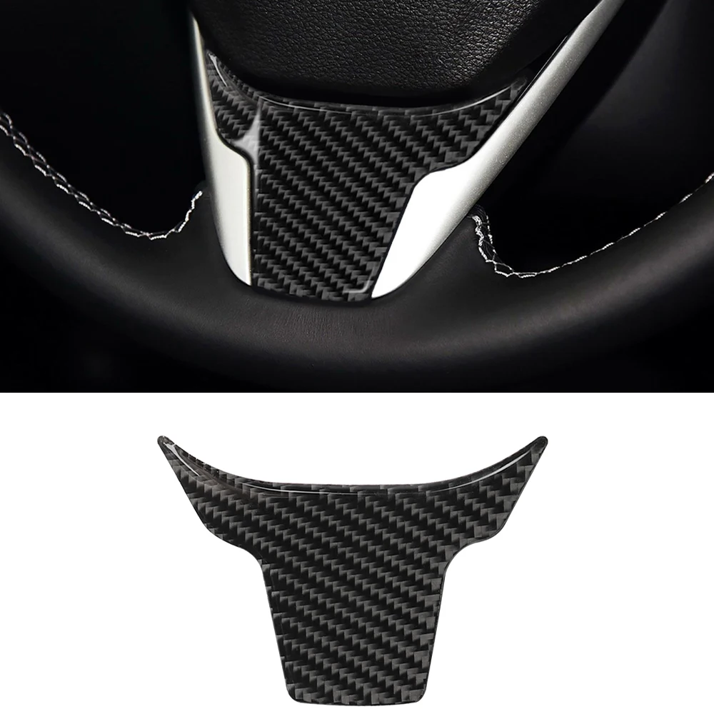 Cubierta decorativa para volante de coche, calcomanía embellecedora para Honda Ten Generation Civic 2016, 2017, 2018, 2019, accesorios
