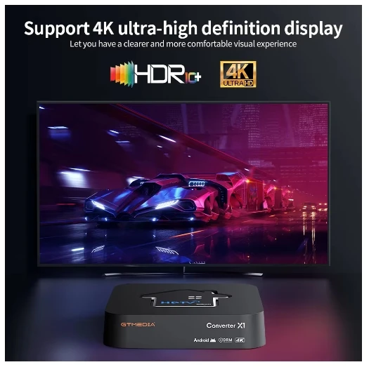 Подлинный] 2025 Новый конвертер GTMEDIA HDTV X1 ATSC3.0 4K HD TV BOX ATSC Smart Decoder Встроенный Wi-Fi BT 5.0 Горячий в США Канаду Мексике (art.: 3920cfe12cefb) - 3920cfe12cefb