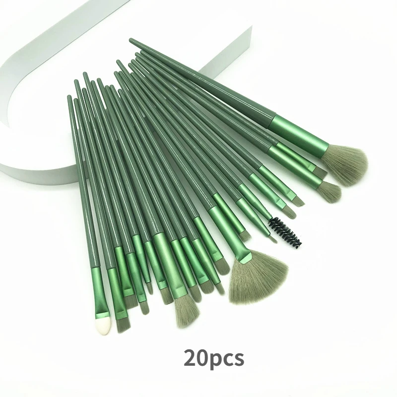 Набор мягких пушистых кистей для макияжа тени век основы косметики пудры румян