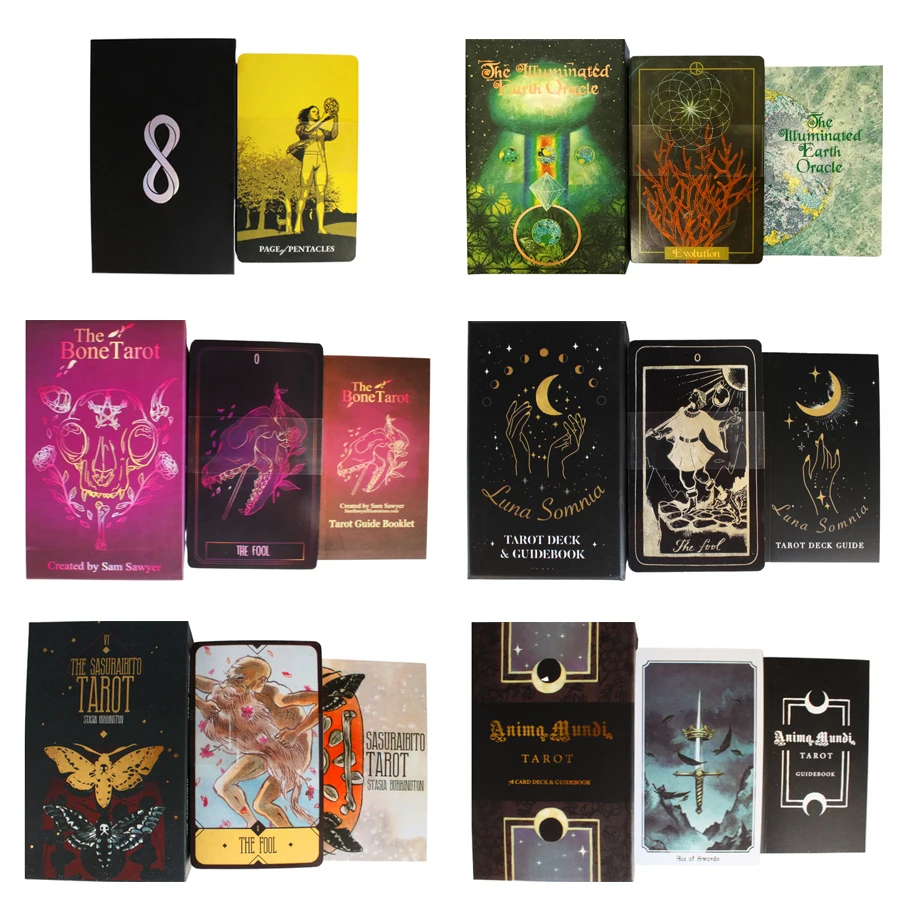 

78 карт Arcanum Tarot, карты с позолоченными краями для судьбы, гадания, настольная игра, таро и множество вариантов Таро, PDF руководство