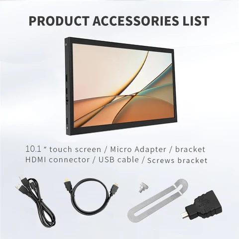 10,1 дюйма HDMI совместимый сенсорный экран портативный дисплей с динамиком Raspberry Pi Модуль подходит для вторичного экрана, ноутбука