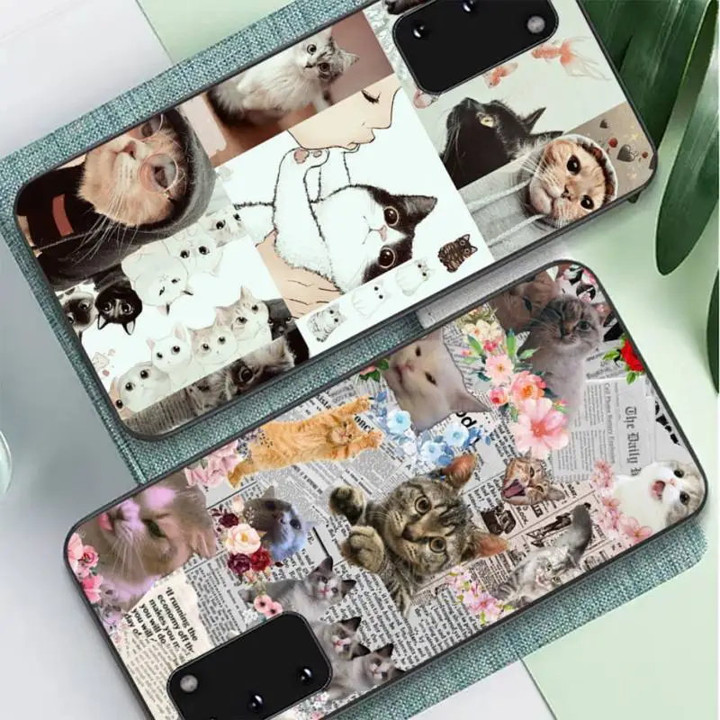 

Cat Memes Phone Case for Samsung S10 21 20 9 8 plus lite S20 UlTRA 7edge