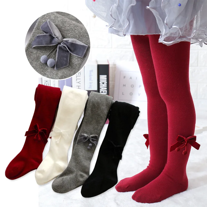 

Spring Spanish Children's Socks Velvet Bow Baby Baby Pantyhose Elastic Leggings Baby Boy Clothes Girls Socks
