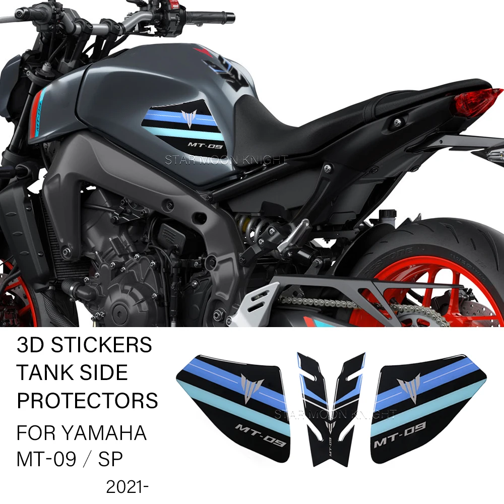 

For Yamaha MT-09 MT 09 MT09 SP MT-09 SP 3D Epoxy Resin Sticker Motorcycle Accessories Tank Pad Side Anti Scratch Decal Suit