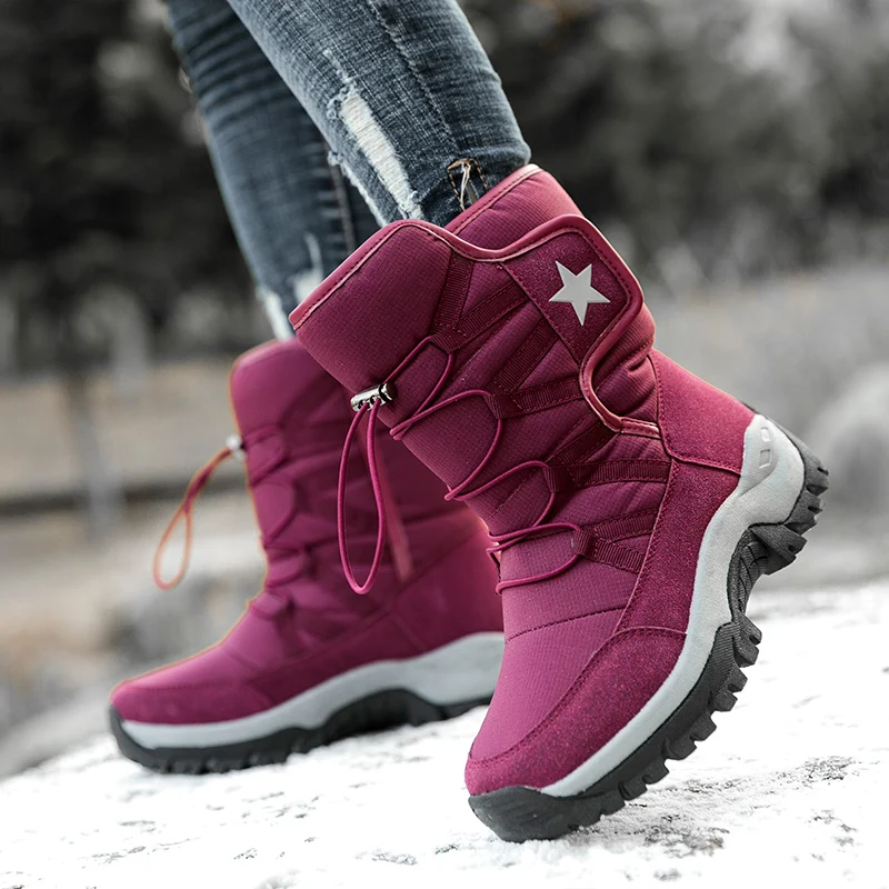 

Winter Ankle Boots Women Non-slip Super Warm Snow Boots Women Mid-Calf Comfortable Platform Outdoor Treking Boots Botas Hombre