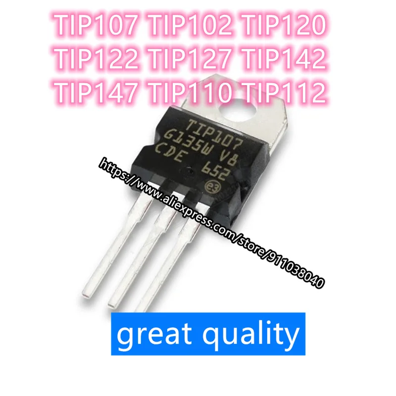 10 шт./лот TIP107 новый импортный TO-220 трубка/Триод 100 в/8A TIP102 TIP120 TIP122 TIP127 TIP142 TIP147 TIP110 TIP112