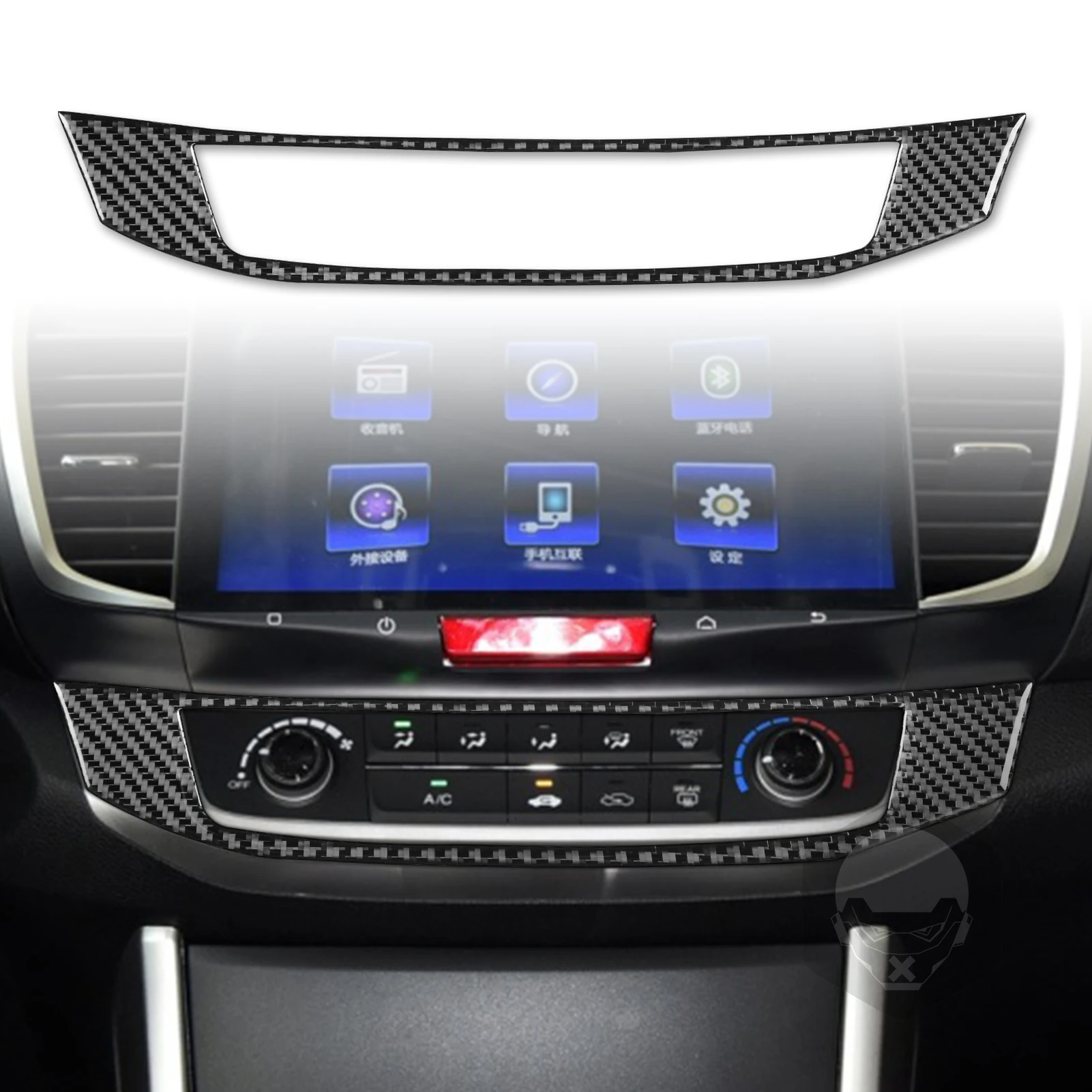 

for Honda Accord 2014 2015 2016 2017 Air Conditioner Switch Cover Trim Sticker Decal Car Interior Accessories Carbon Fiber
