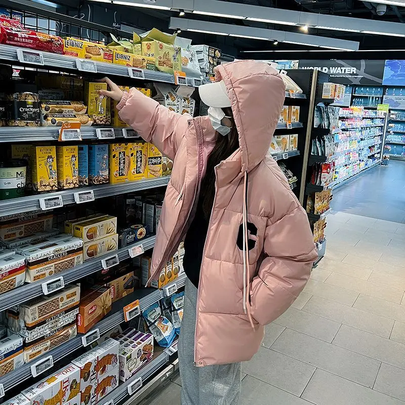 Winter Women's Cold Coat Jackets Parkas Super Hot Coats Hooded Cotton Padded Jacket Korean Fashion Loose New
