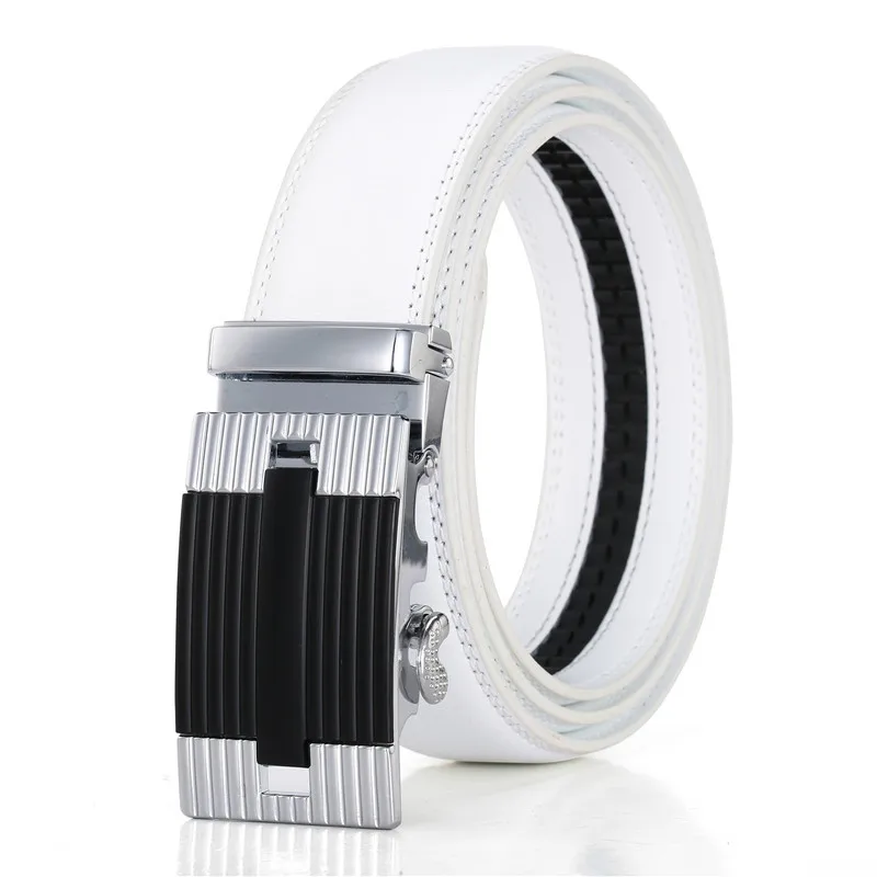 

Ремень мужской с автоматической пряжкой, Роскошный дизайнерский классический деловой пояс из натуральной воловьей кожи, для джинсов, в стиле кэжуал