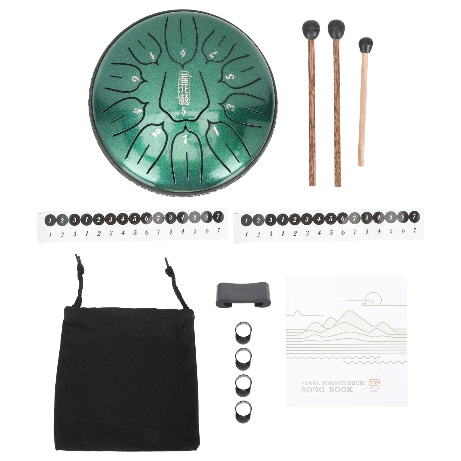 

1 Set Pocket Drum Steel Tongue Drum Practical Ethereal Drum Interesting Instrument