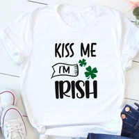 st patricks day graphic t shirts kiss me im irish tshirt women personalized ireland ladies tops 2021 plus fashion tees m