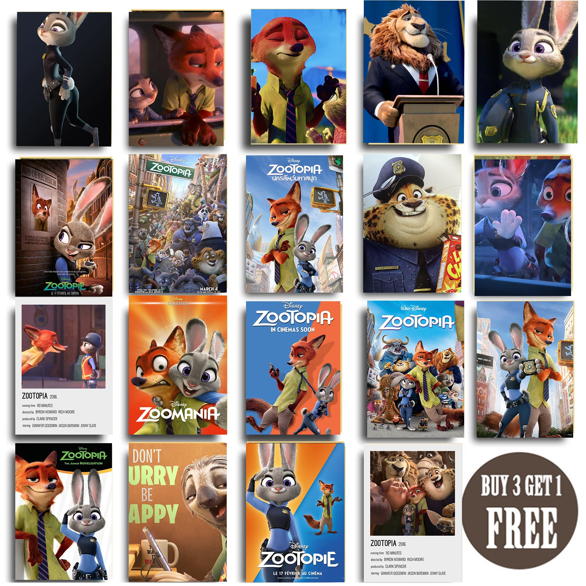 Диснеевские мультфильмы искусство на стену украшение детской комнаты |