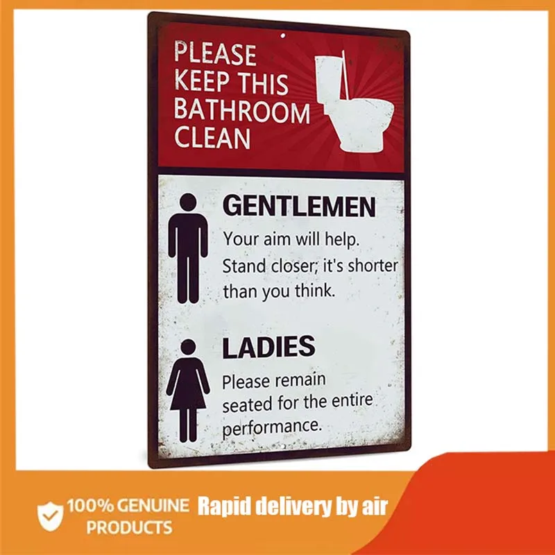 

Ready Stock Bathroom Rules Sign, Retro Funny Bathroom Decor, Farmhouse Toilet Wall Decor, Bathroom Decorations Accessories