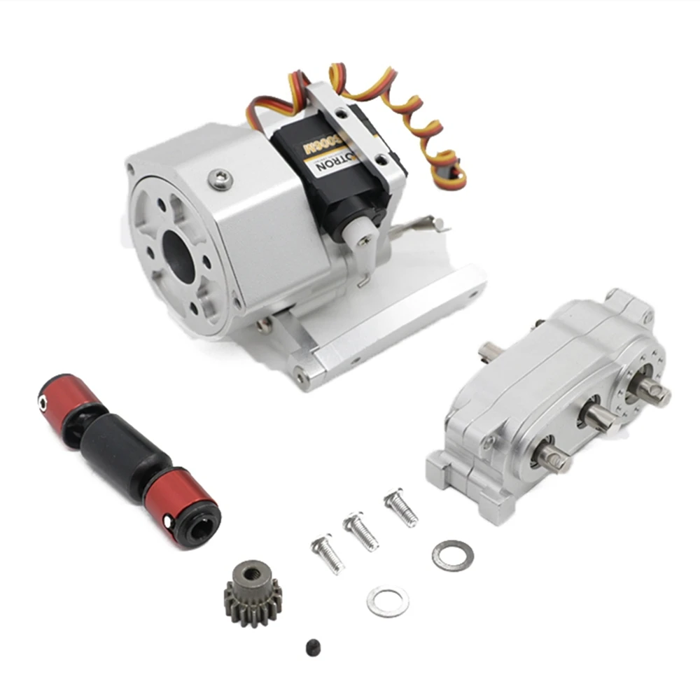

Front Motor Prefixal Shiftable Gearbox Transfer Case Set for 1/10 RC Crawler Car Axial SCX10 & SCX10 II Upgrade Parts,2