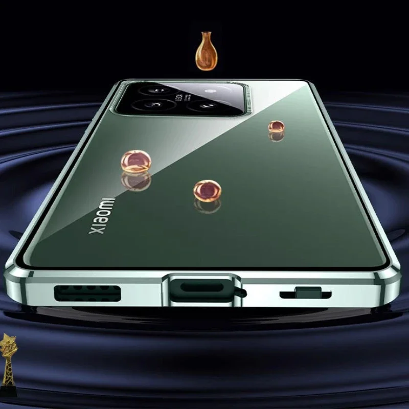 360 ° Полный чехол для Xiaomi Mi 14 Pro Ultra металлическое магнитное стекло защита от
