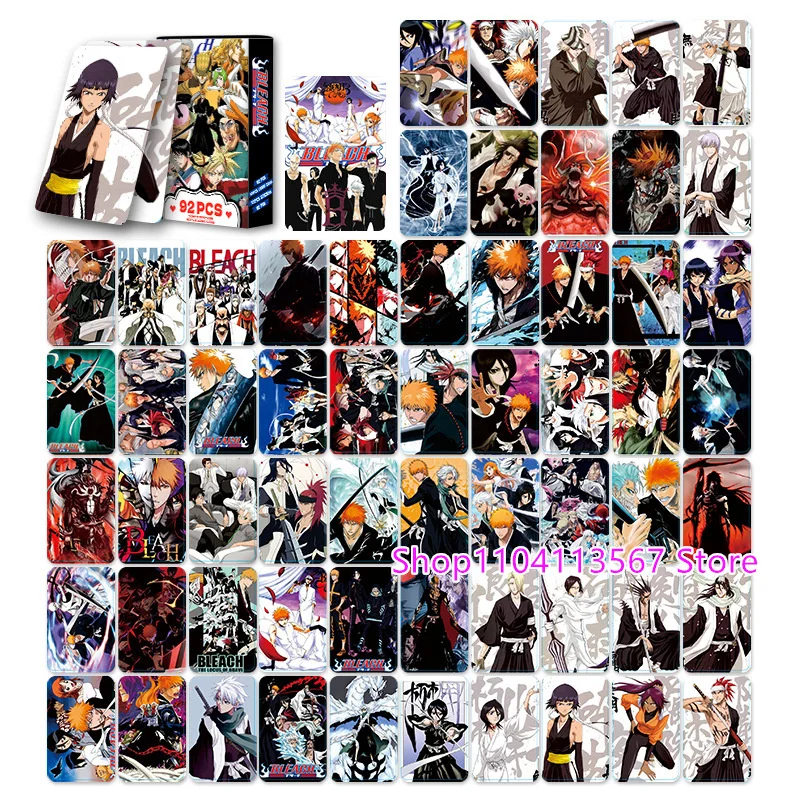 Фото Интерактивная карта Bleach в штучной упаковке, 92 шт., Kurosaki Ichigo Kuchiki Rukia, периферийные коллекционные карты с героями мультфильмов аниме, карты ЛОМО №5