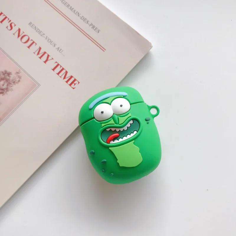 

Cartoon Cucumber Figure Case for AirPods Pro2 Airpod Pro 1 2 3 Bluetooth Earbuds Charging Box Protective Earphone Case Cover
