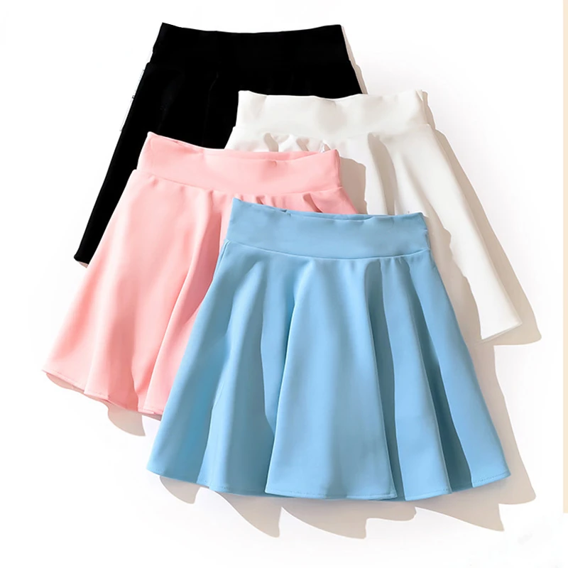 

Women Pleated Skirt Summer High Waist Female Mini Skirts Harajuku Preppy Style Lady Girls Dance Short Skirts Tennis Skirt