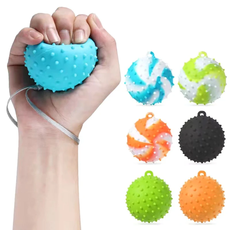 

Hand Therapy Stress Ball with Cord, Hand Grip Strength Trainer, Massage Ball, Relief Ball Finger Hand Grip Massage Ball