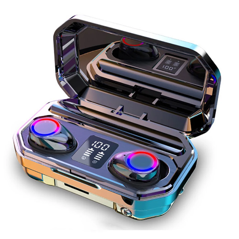 

Wireless Earphones Headphones Bluetooth5.0 Waterproof 9D Stereo Noice Reduction Sports Headset With Mic for iPhone xiaomi huawei