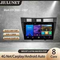 jiulunet for toyota mark ii 9 x100 2000 2007 carplay ai voice car radio 4g net multimedia video player android auto 2 din