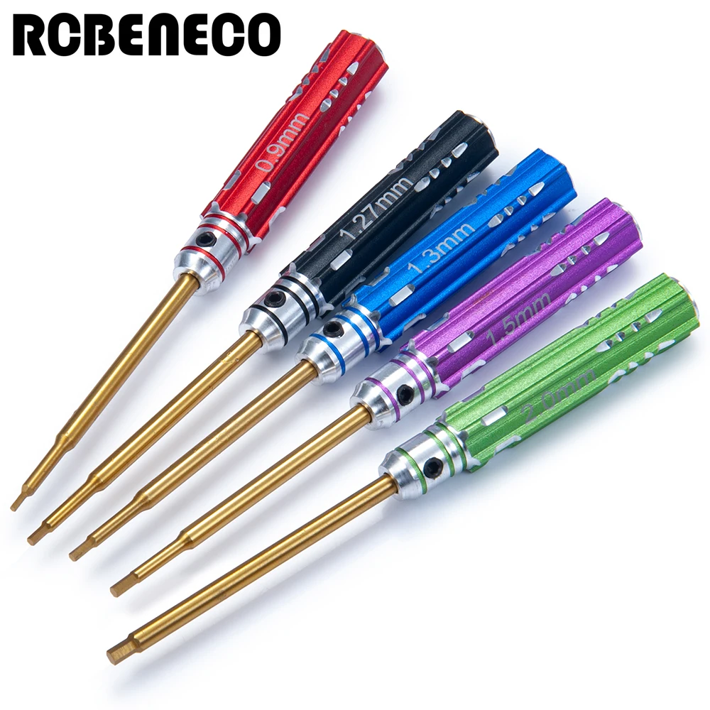 

RCBENECO 5 Pcs/Set Screwdriver Set Multi Hex Driver Hexagon Screwdriver Wrench Tool Kit for Axial SCX24 1/24 RC Crawler Car Tool