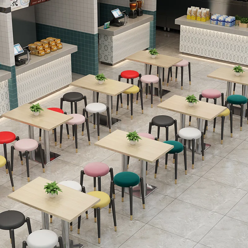 

Dining Stool Home Stackable Spare Stool Bench Modern Minimalist Round Stools Creative Chair Light Luxury Living Room Sillas Ins