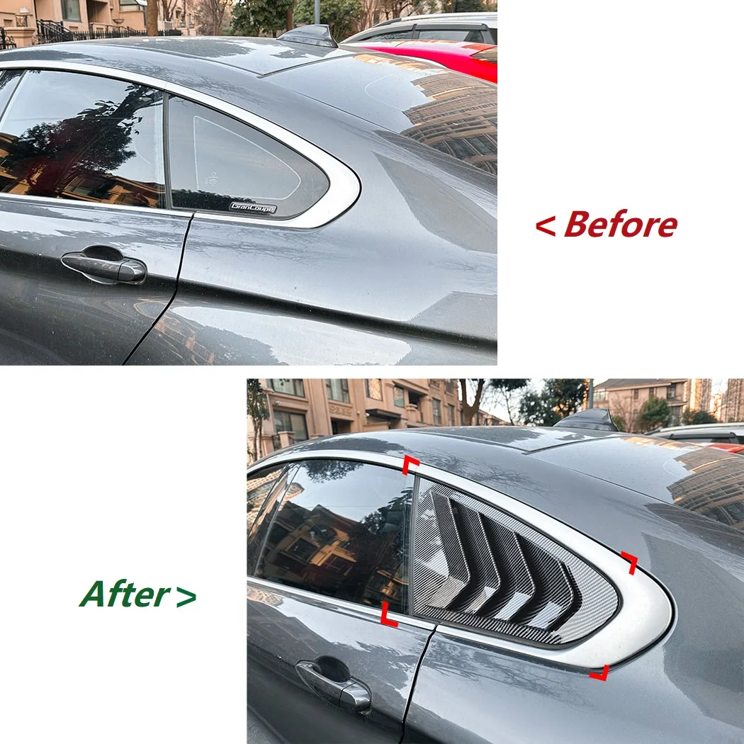 Dla BMW serii 4 F36 2014-2020 tylne trójkątne żaluzje tylnej szyby pokrywa tapicerka