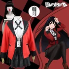 Костюм для косплея аниме джабами юмеко, костюмы Kakegurui, искусственный костюм, 6 шт., куртка + рубашка + юбка + чулки + галстук + ожерелье для хэллоуивечерние