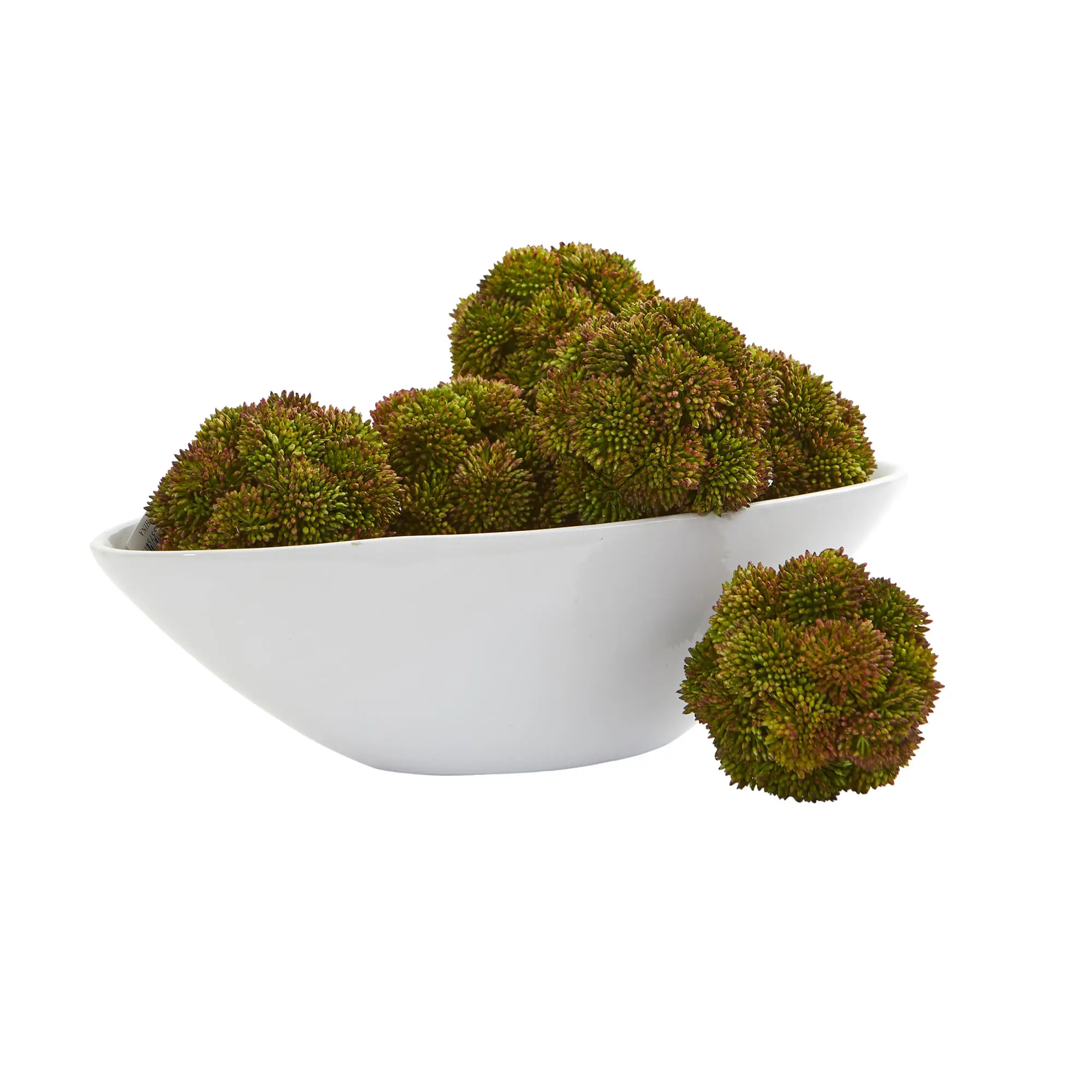 

Plastic 4" Sedum Succulent Spheres Artificial Plant (Set of 6), Green
